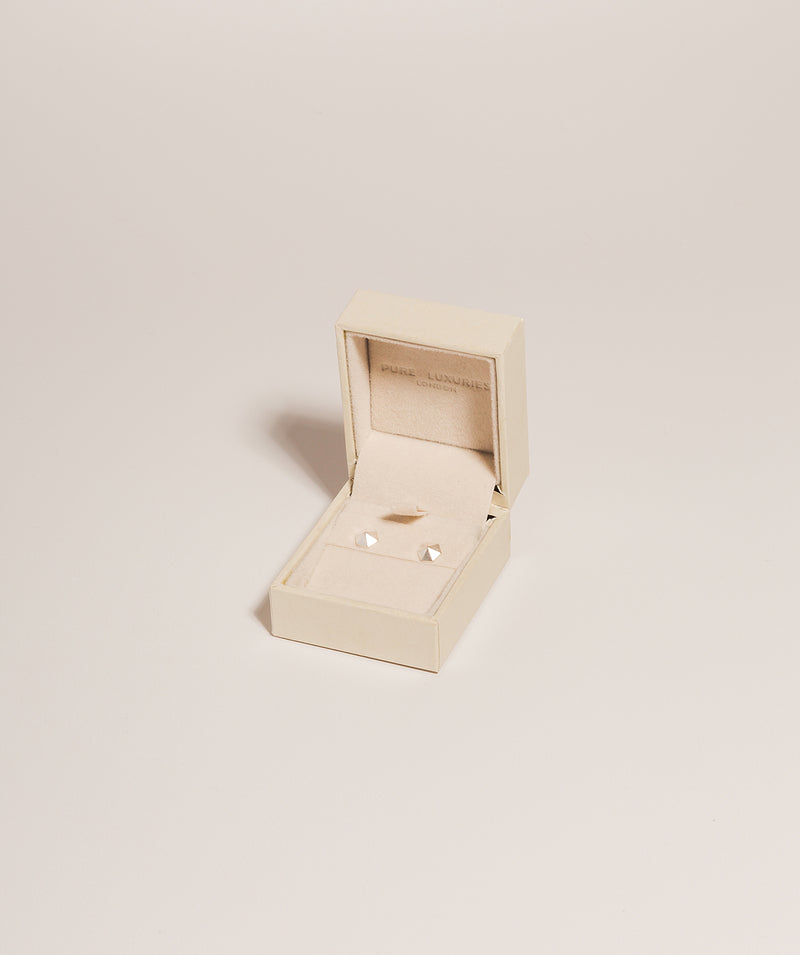 Gift Packaged 'Anika' 925 Silver Geometric Stud Earrings