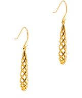 Gift Packaged 'Zaina' 18ct Yellow Gold Plated 925 Silver Cage Drop Earrings
