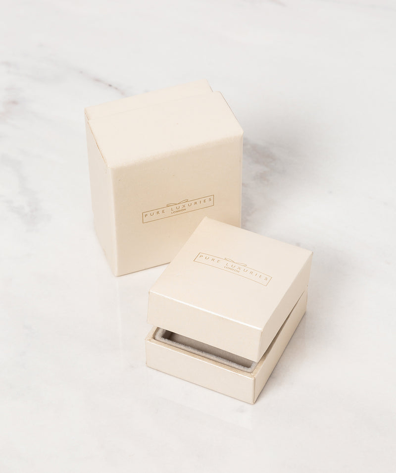 Gift Packaged 'Kirstine' Sterling Silver Cubic Zirconia Cross Stud Earrings