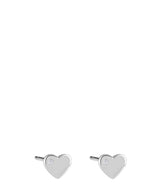 'Viviana' Sterling Silver Heart Stud Earrings image 1