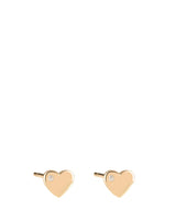'Viviana' Gold Plated Sterling Silver Heart Stud Earrings image 1