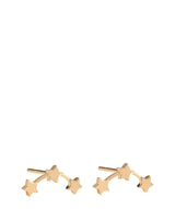 'Meriall' Gold Plated Sterling Silver Trio of Stars Earrings image 1