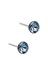 Gift Packaged 'Malika' 925 Silver & Blue Gemstone Stud Earrings