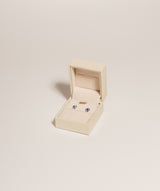 Gift Packaged 'Malika' 925 Silver & Blue Gemstone Stud Earrings