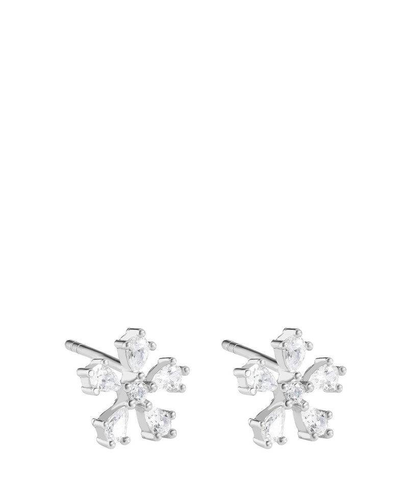 'Ligeia' Sterling Silver Snowflake Earrings image 1