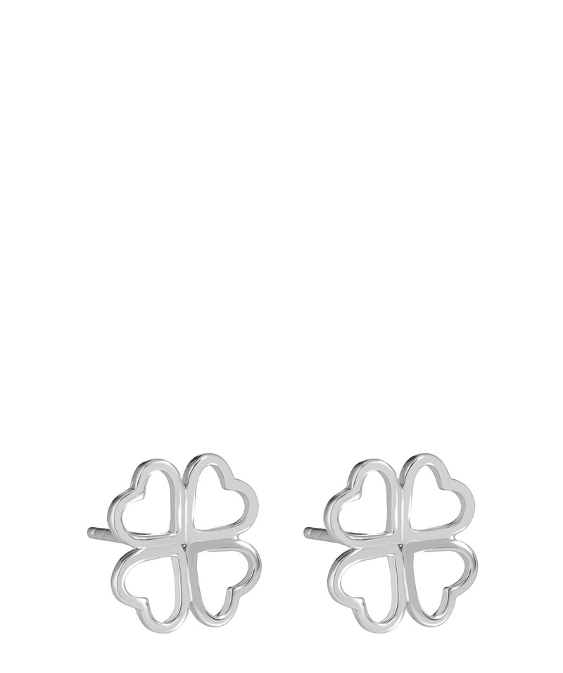 'Tanaquil' Sterling Silver Four Leaf Clover Earrings image 1