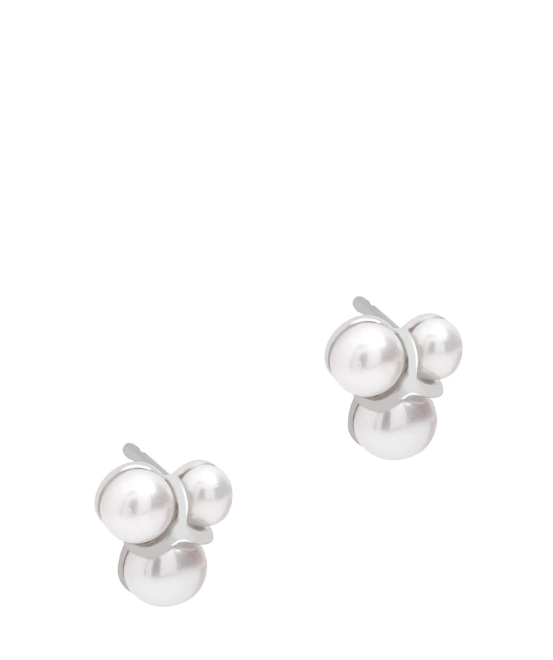 Gift Packaged 'Clémence' Sterling Silver Pearl Studded Earrings