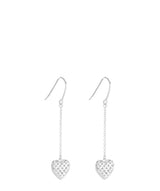'Quintia' Sterling Silver Woven Heart Earrings image 1
