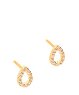 Gift Packaged 'Marilla' 18ct Yellow Gold Plated Sterling Silver Teardrop Earrings