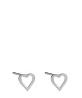 'Jonet' Sterling Silver Heart Stud Earrings image 1