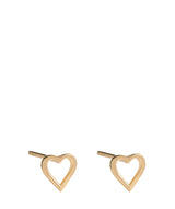 'Jonet' Gold Plated Sterling Silver Heart Stud Earrings image 1