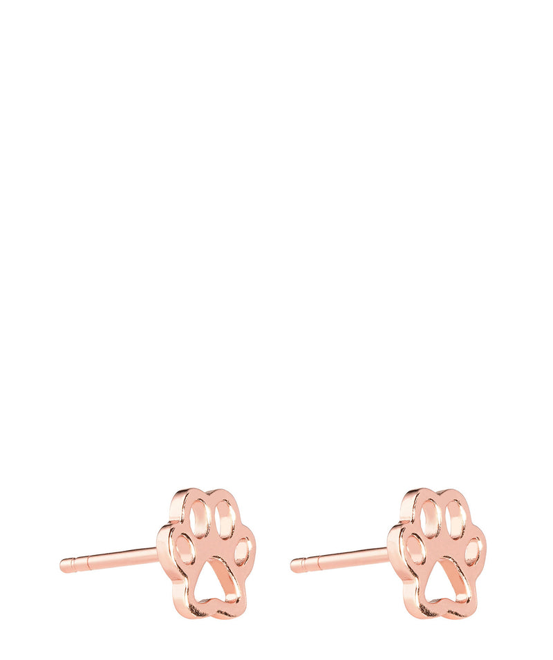 'Arria' Rose Gold Plated Sterling Silver Animal Paw Earrings image 1