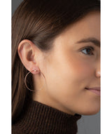 'RaphaÃ«lle' Rose Gold Plated Sterling Silver Hoop & Star Earrings image 2