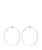 'RaphaÃ«lle' Sterling Silver Hoop & Star Earrings image 1