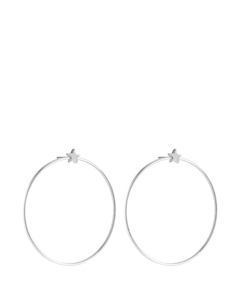 'RaphaÃ«lle' Sterling Silver Hoop & Star Earrings image 1