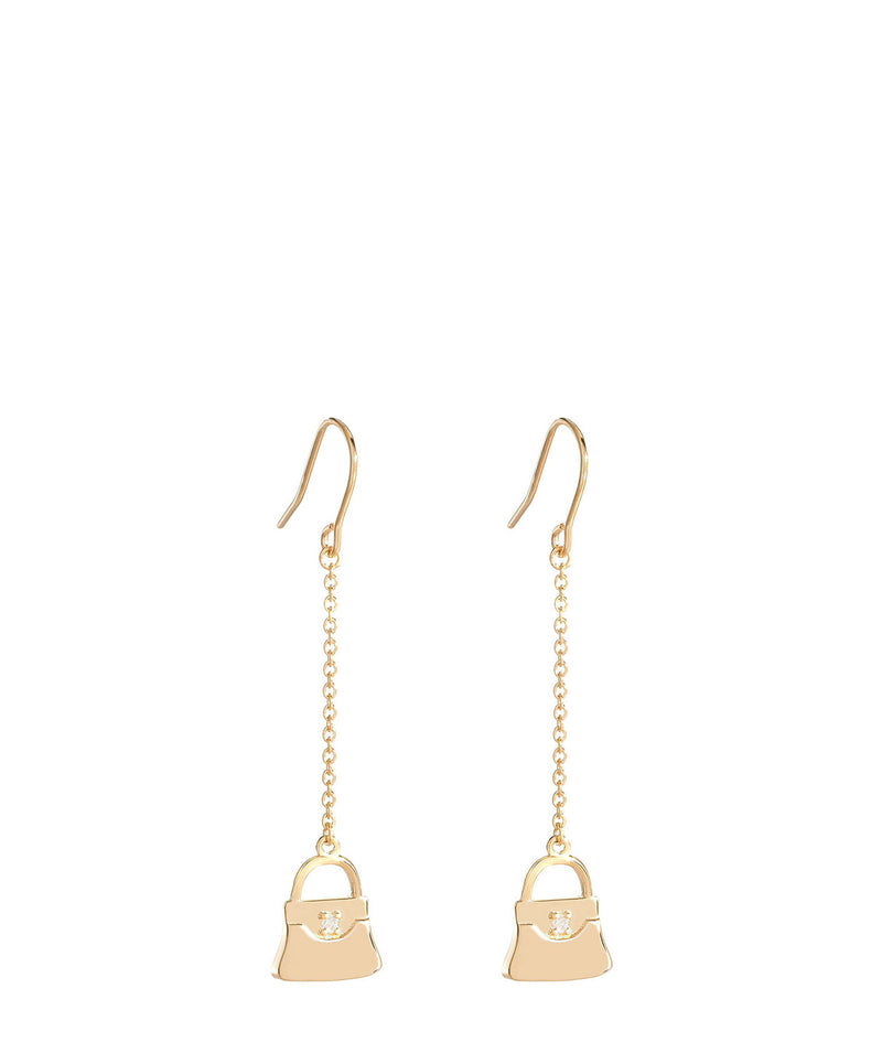 'Maxima' Gold Plated Sterling Silver Handbag Drop Earrings image 1