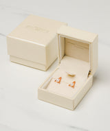 Gift Packaged 'Bastia' 18ct Rose Gold Plated Sterling Silver and Pearl Stud Earrings