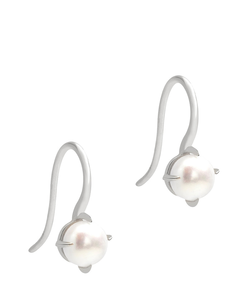 Gift Packaged 'Troyes' Sterling Silver and Pearl Drop Down Earrings