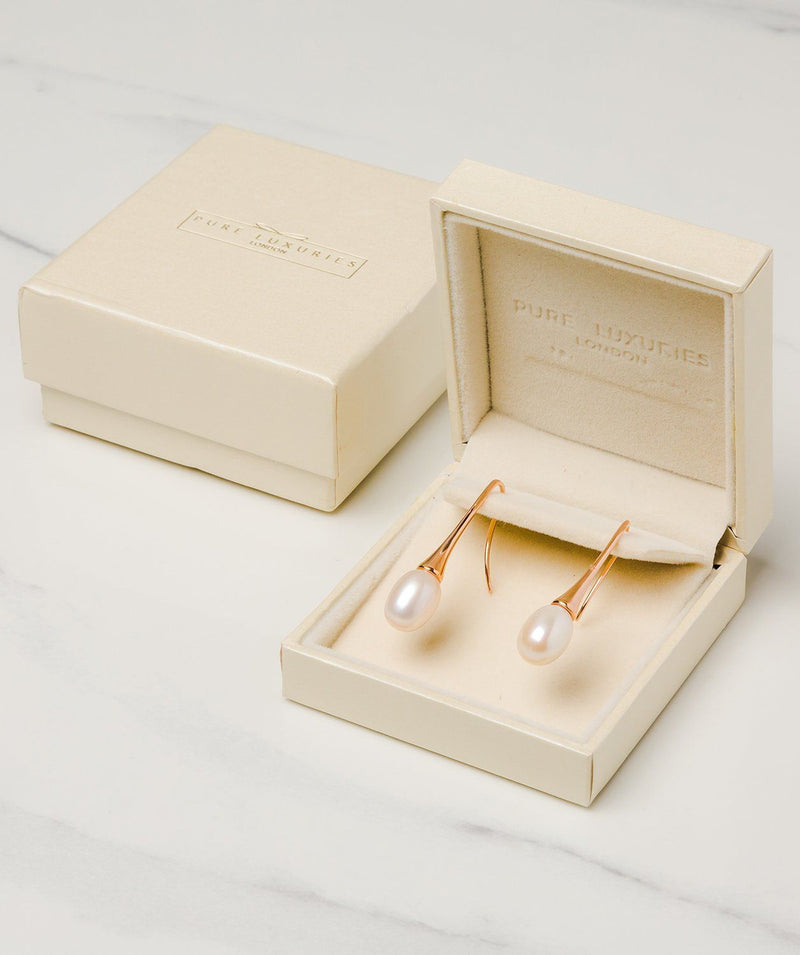 Gift Packaged 'Aeliana' Opal 18ct Rose Gold Plated Sterling Silver Earrings
