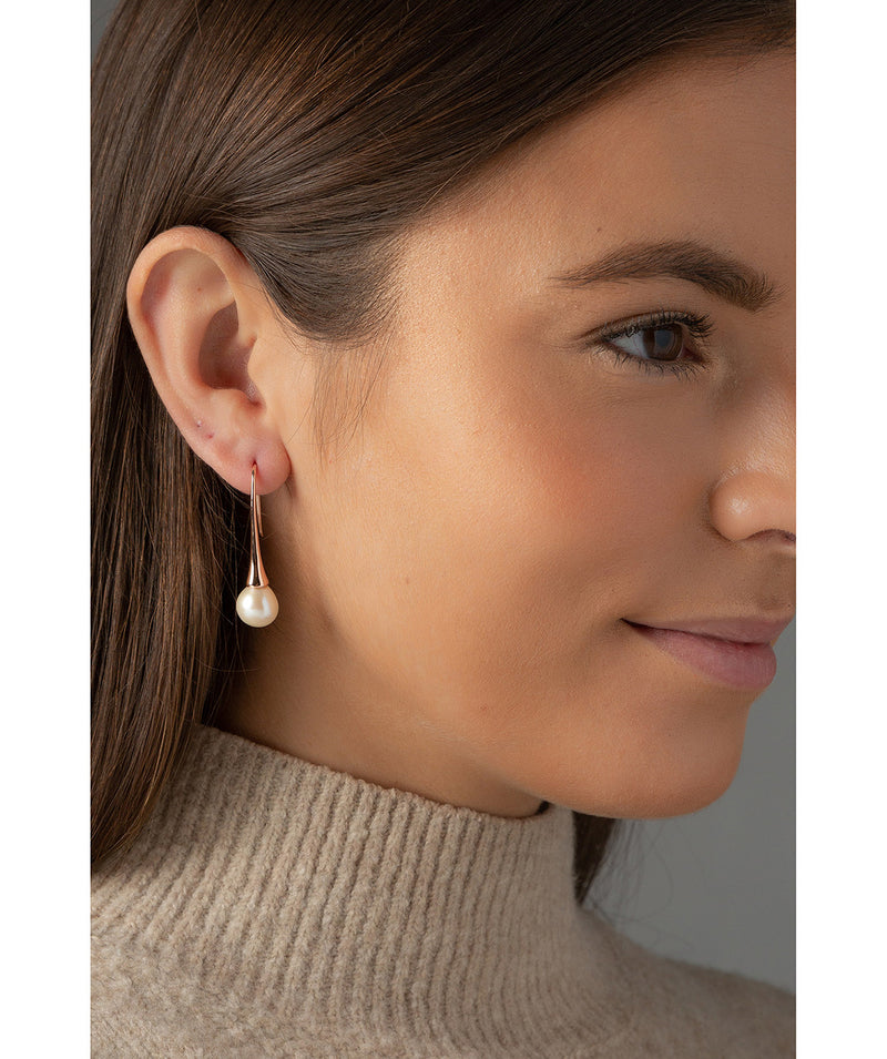 'Aeliana' Opal Rose Gold Earrings image 2