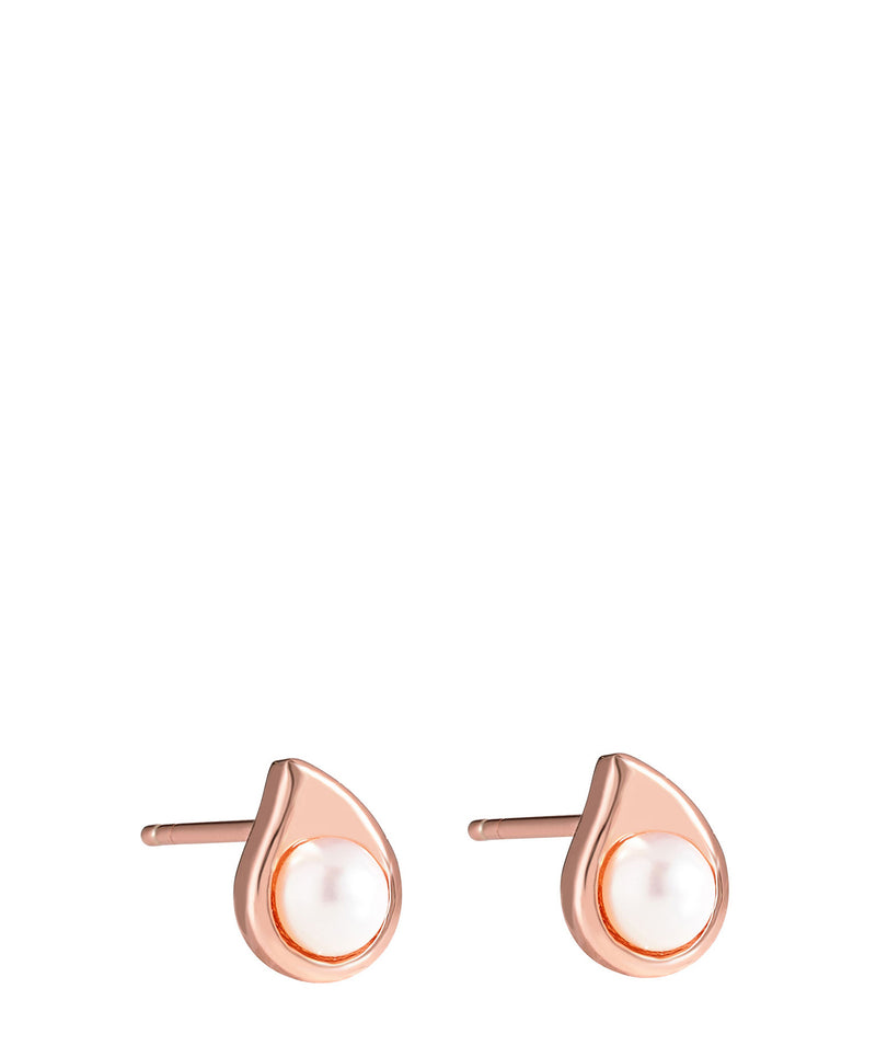 'Ambre' Rose Gold Plated Sterling Silver Teardrop Earrings image 1