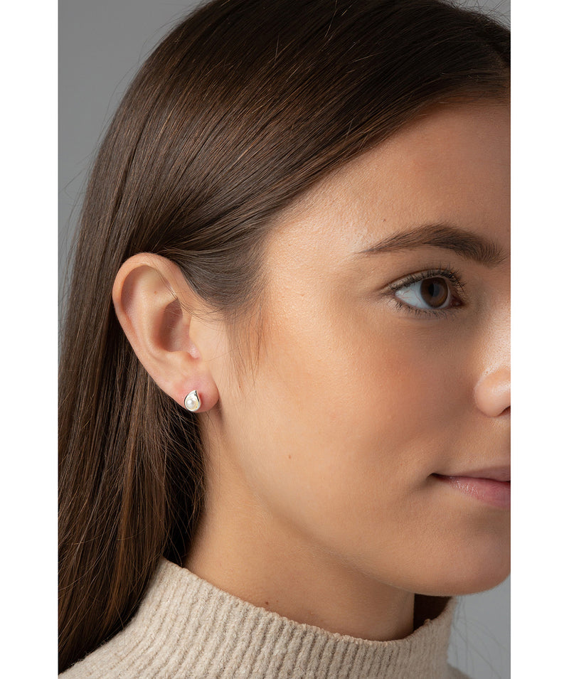 Gift Packaged 'Ambre' Sterling Silver Teardrop Earrings