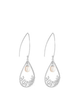 'Antoinette' Sterling Silver Teardrop Pearl Earrings image 1