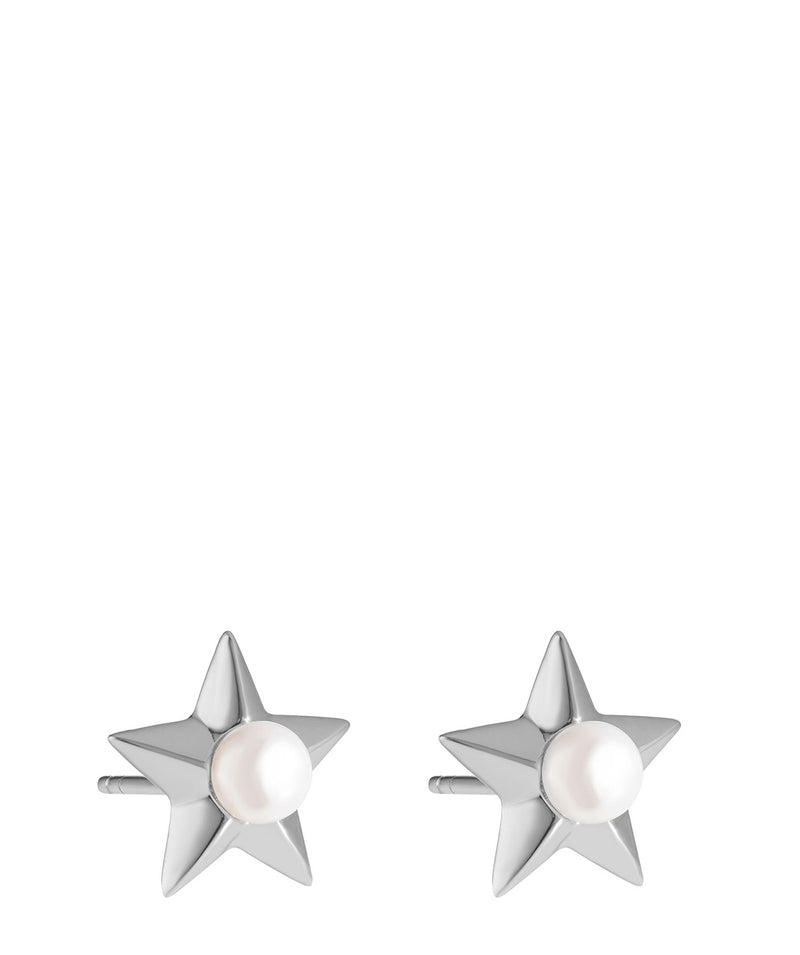 'Assia' Sterling Silver and Pearl Star Earrings Pure Luxuries London