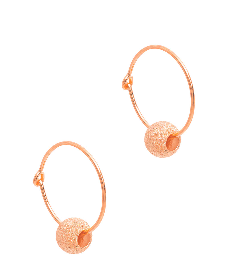 Gift Packaged 'Roisin' 18ct Rose Gold Plated Sterling Silver Sparkle Hoop Earrings