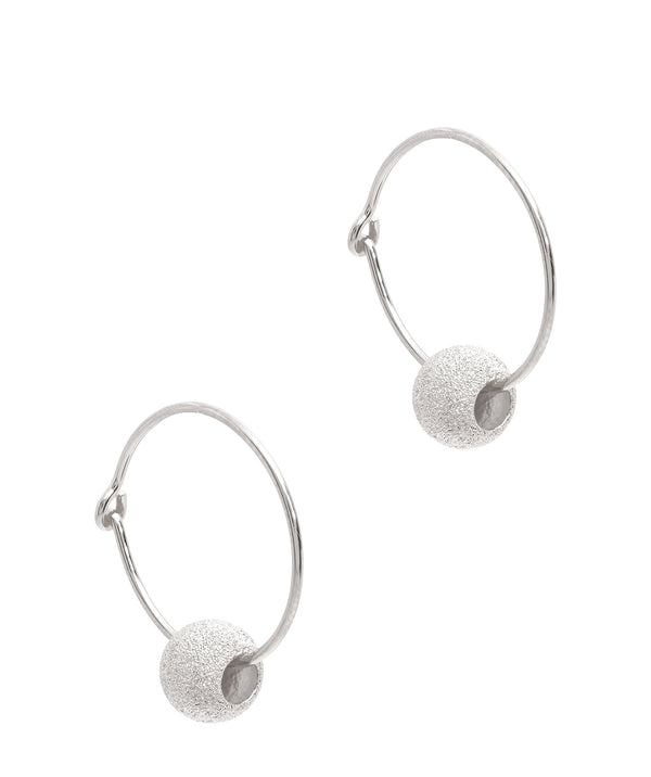 Gift Packaged 'Roisin' Sterling Silver Sparkle Hoop Earrings
