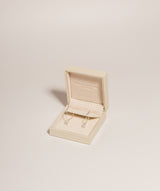 Gift Packaged 'Cherry' 925 Silver & Cubic Zirconia Star Hoop Earrings