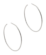 Gift Packaged 'Fayola' Sterling Silver Twist Hoop Earrings