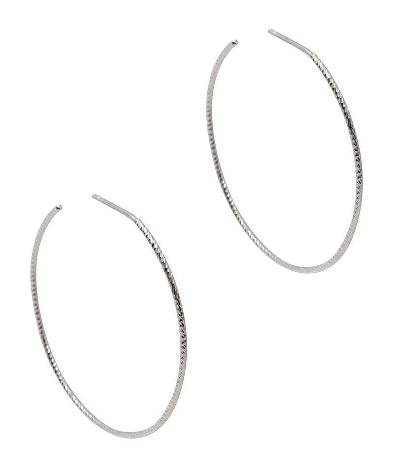 Gift Packaged 'Fayola' Sterling Silver Twist Hoop Earrings