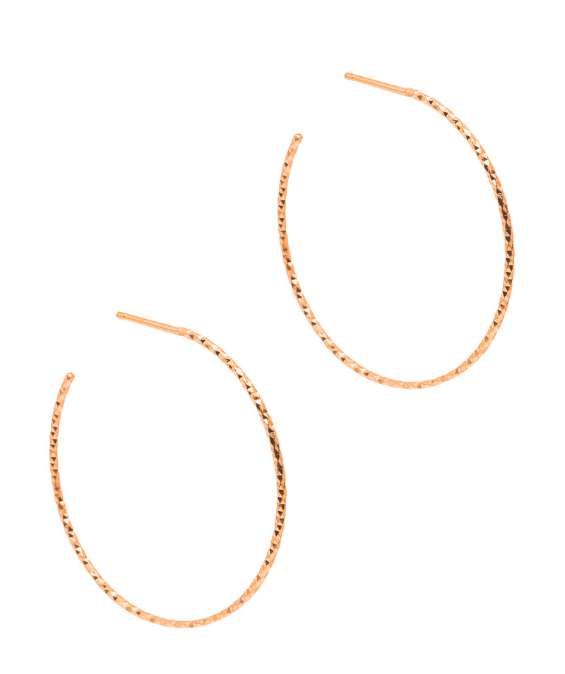Gift Packaged 'Rhian' 18ct Rose Gold Plated Sterling Silver Hoop Earrings