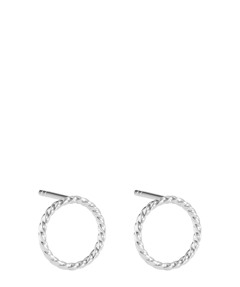 'Tullia' Sterling Silver Hoop Earrings image 1