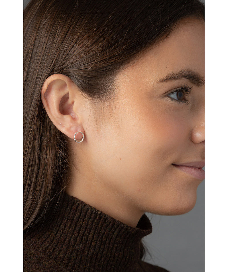 'Tullia' Sterling Silver Hoop Earrings image 2