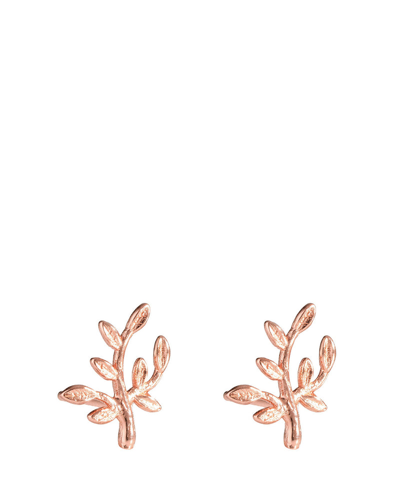 'Gaia' Rose Gold Plated Sterling Silver Ornate Branch Earrings image 1