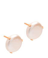 Gift Packaged 'Enora' 18ct Rose Gold Plated Sterling Silver Shell Pearl Earrings
