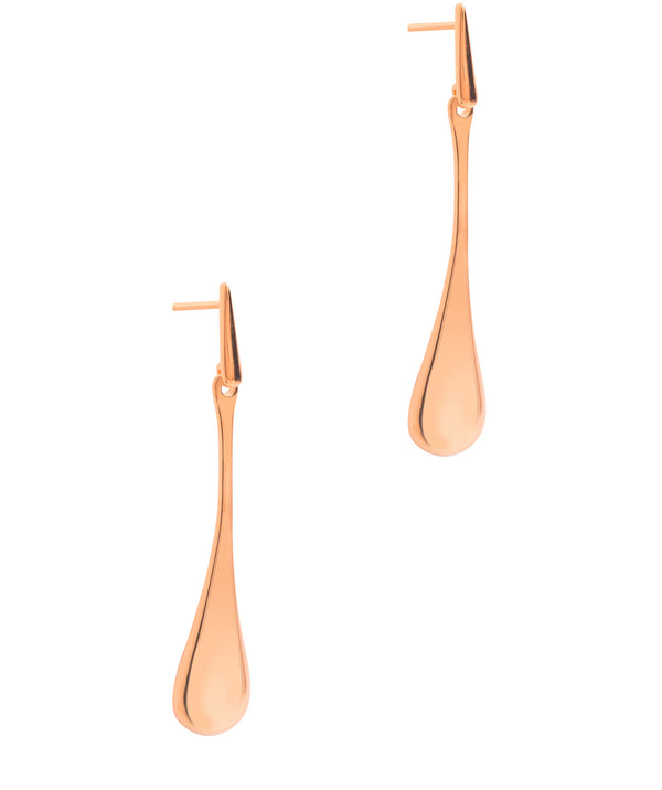 Gift Packaged 'Miriam' 18ct Rose Gold Plated Sterling Silver Droplet Earrings