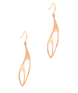 Gift Packaged 'Shirley' 18ct Rose Gold Plated Sterling Silver Cut Out Drop Earring