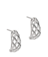 Gift Packaged 'Solis' Sterling Silver Curved Earrings