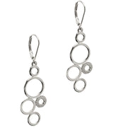Gift Packaged 'Eshe' 925 Silver Hoop Drop Earrings