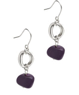 Gift Packaged 'Jemima' 925 Silver & Purple Gemstone Drop Earrings