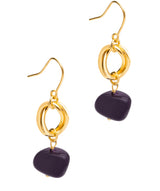 Gift Packaged 'Jemima' 18ct Yellow Gold Plated 925 Silver & Purple Gemstone Drop Earrings