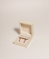Gift Packaged 'Hetty' 925 Silver with Freshwater Pearl & Plum Gemstone Drop Earrings