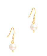 Gift Packaged 'Linda' 18ct Yellow Gold Plated Sterling Silver & Freshwater Pearl Drop Earrings