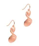 Gift Packaged 'Diane' 18ct Rose Gold Plated Sterling Silver Drop Earrings