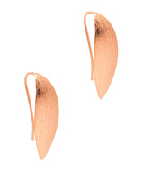 Gift Packaged 'Mariah' Brushed 18ct Rose Gold Plated Sterling Silver Drop Earrings