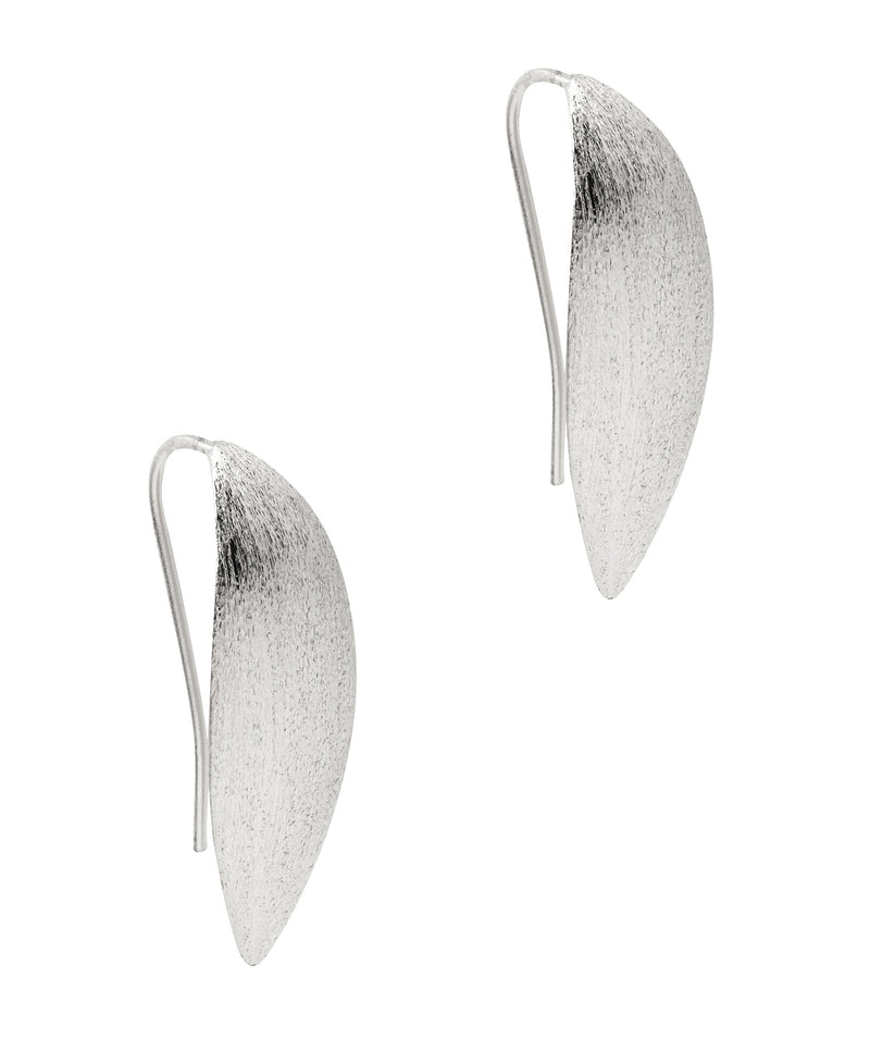Gift Packaged 'Mariah' Brushed Sterling Silver Drop Earrings
