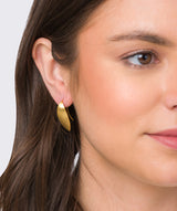 Gift Packaged 'Mariah' Brushed 18ct Yellow Gold Plated Sterling Silver Drop Earrings
